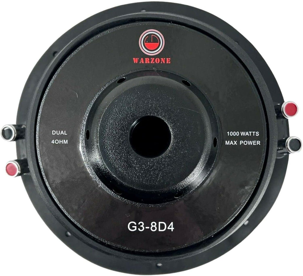 1x 8 Inch 1000 Watt Car Audio Subwoofer 4 Ohm DVC Dual Voice Coil Pack of 2 M732