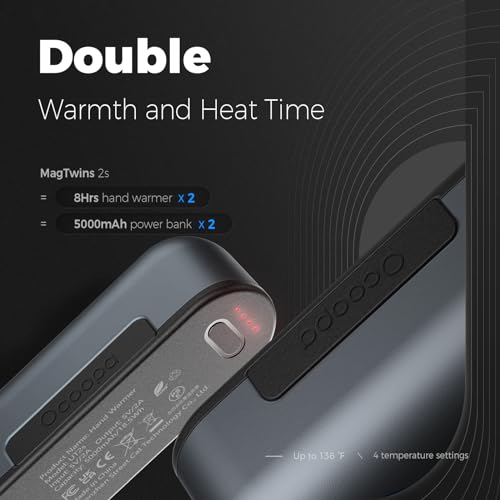 Rechargeable Magnetic Hand Warmers 2 Pack O96556