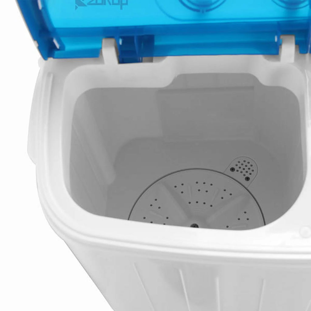 Semi-Automatic Washing Machine 8lbs Compact Laundry Machine with Spinner and Drain Pump S6337