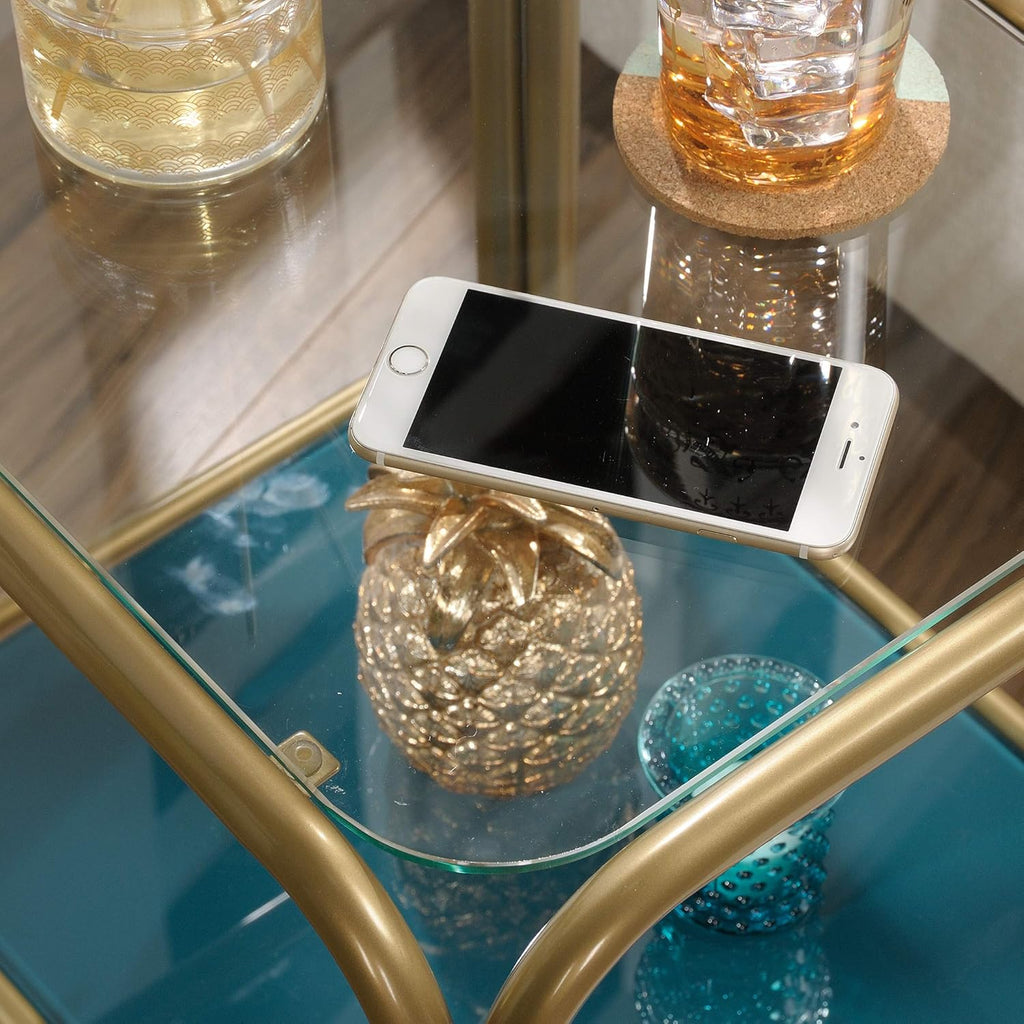End Table Satin Gold Finish A92728