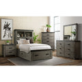 Gray 6-Drawer Wood Dresser & Mirror Set J97618
