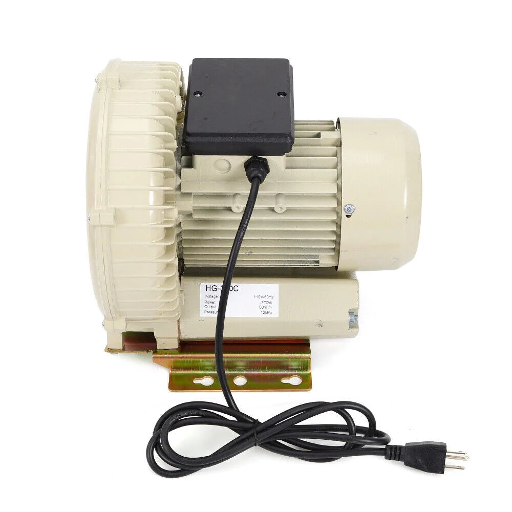 110V 370W Commercial Air Pump Aquarium Hydroponics Aquaculture Fish Tank Pond Blower J599887