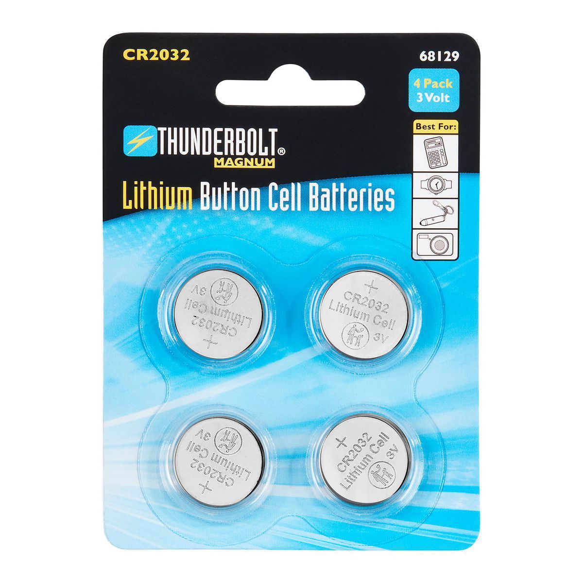 CR2032 Lithium Button Cell Batteries, 4 Pack V540164