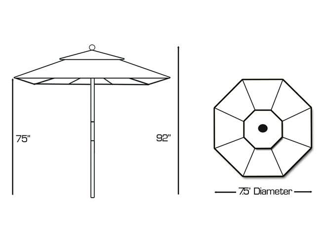 Dark Wood Cafe Umbrella K20842
