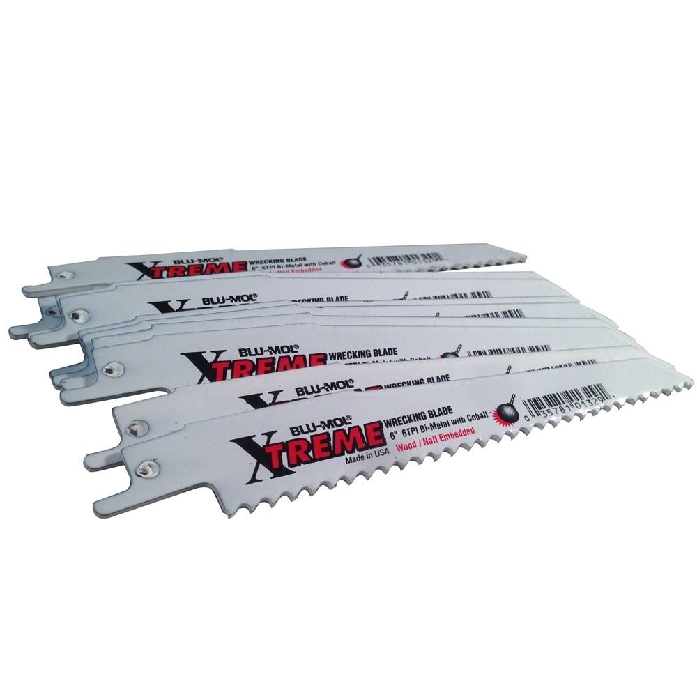 6 in. 6 TPI Bi-Metal Reciprocating Saw Blade, 10 Pack S56515
