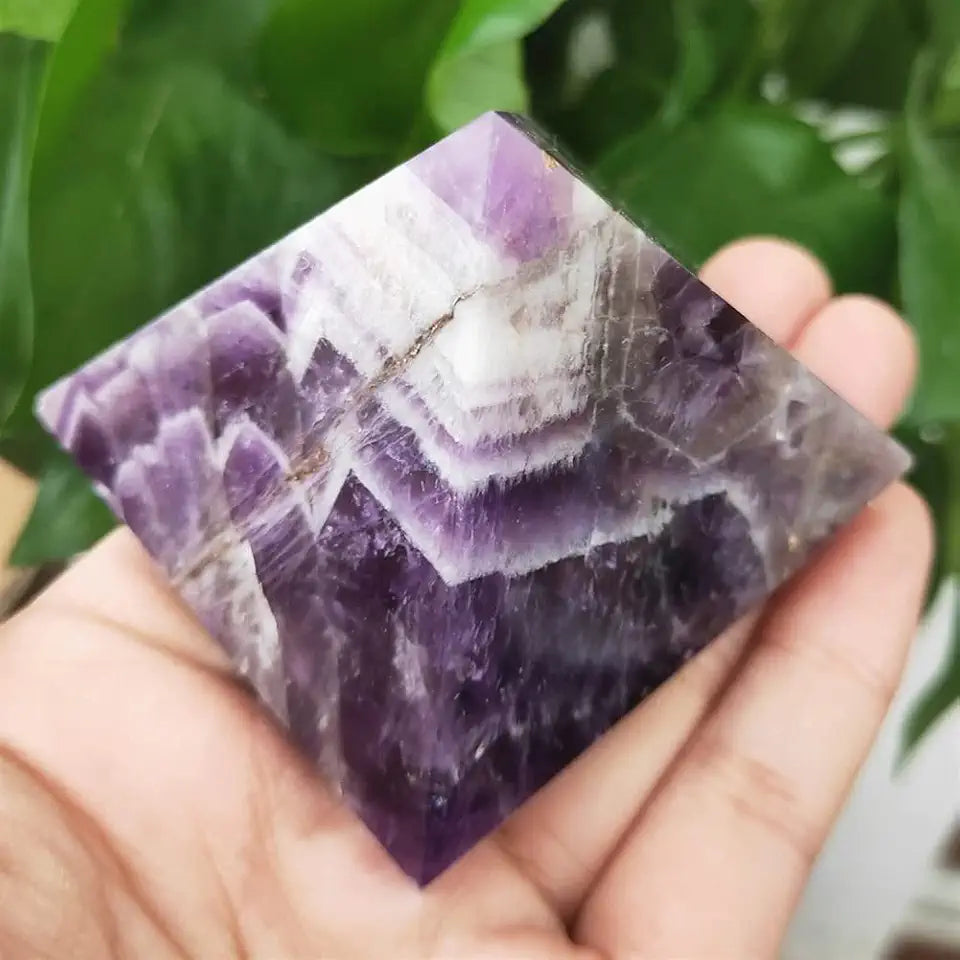 4-6cm Natural Amethyst Crystal Pyramid Gem Stone E1924
