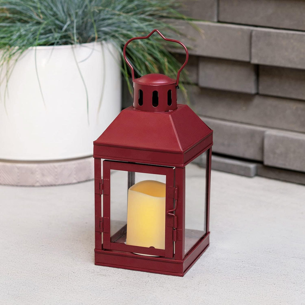 9 Inch Decorative Outdoor Lantern with LED Flameless Candle R501764