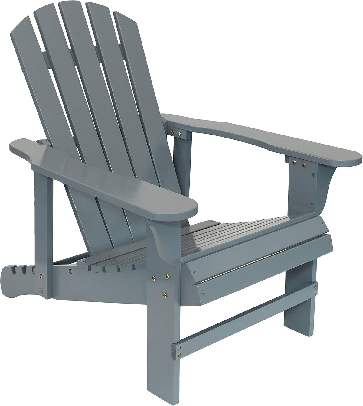 Adirondack Chair with Adjustable Backrest Natural Fir Wood Gray C821869