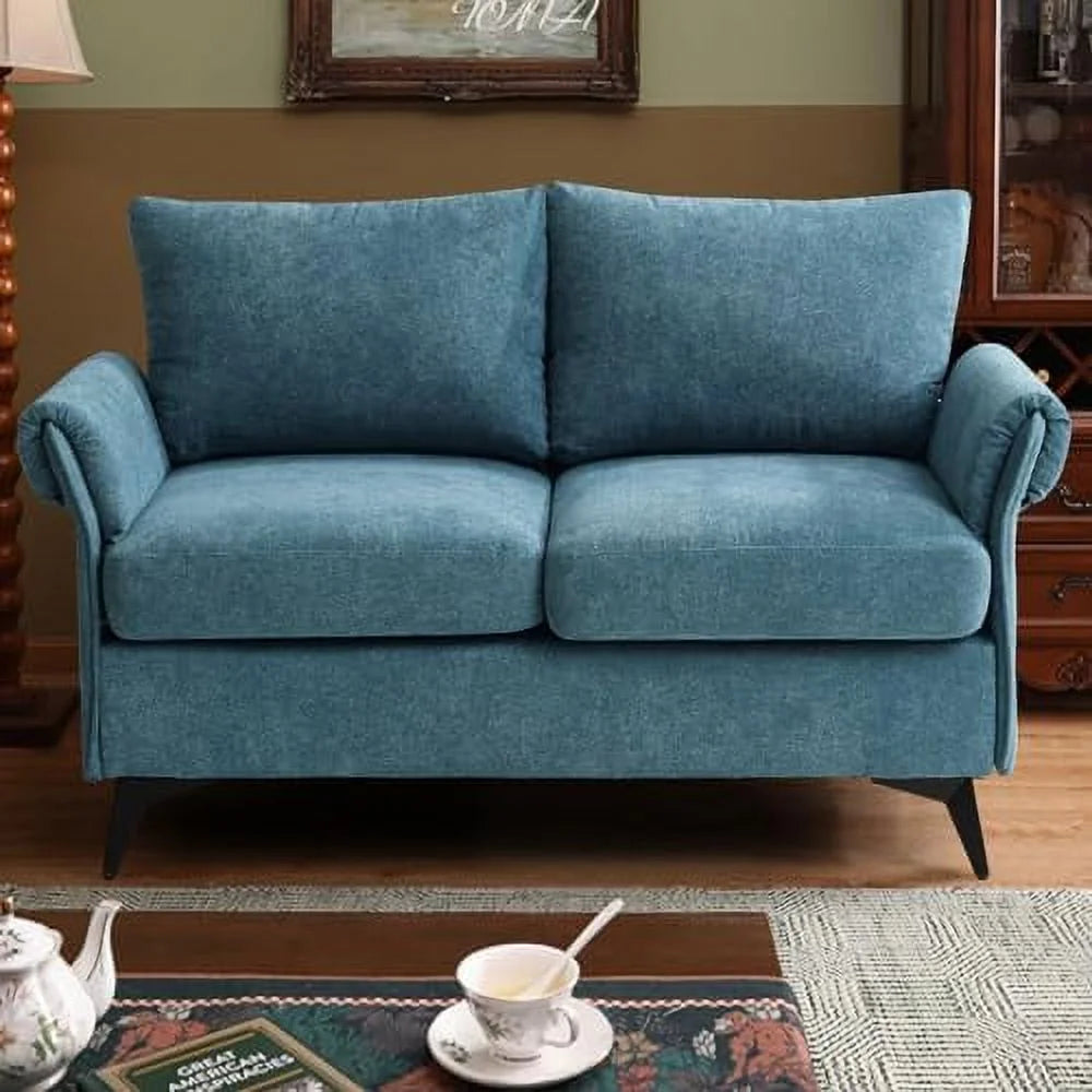 50" Blue Upholstered 2-Seater Loveseat N30205