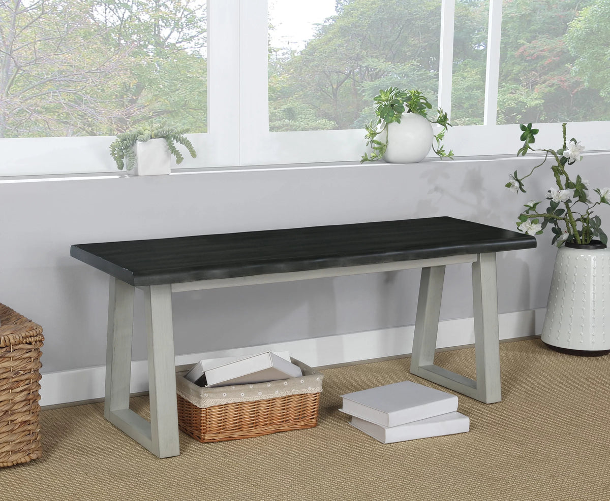 Charcoal Light Gray Bench K116