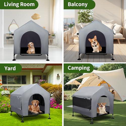 42" Elevated Dog Cot with Canopy T705