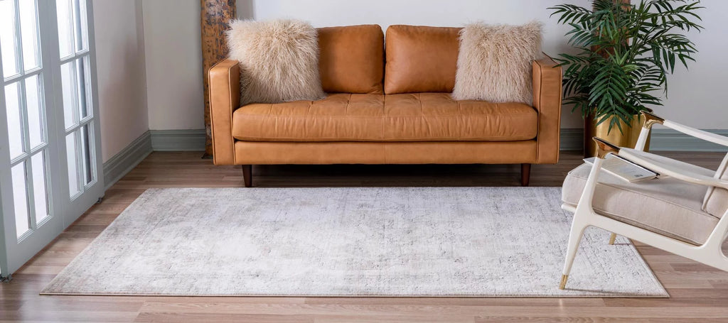 9' x 12' Ivory Low-Pile Rug U7581