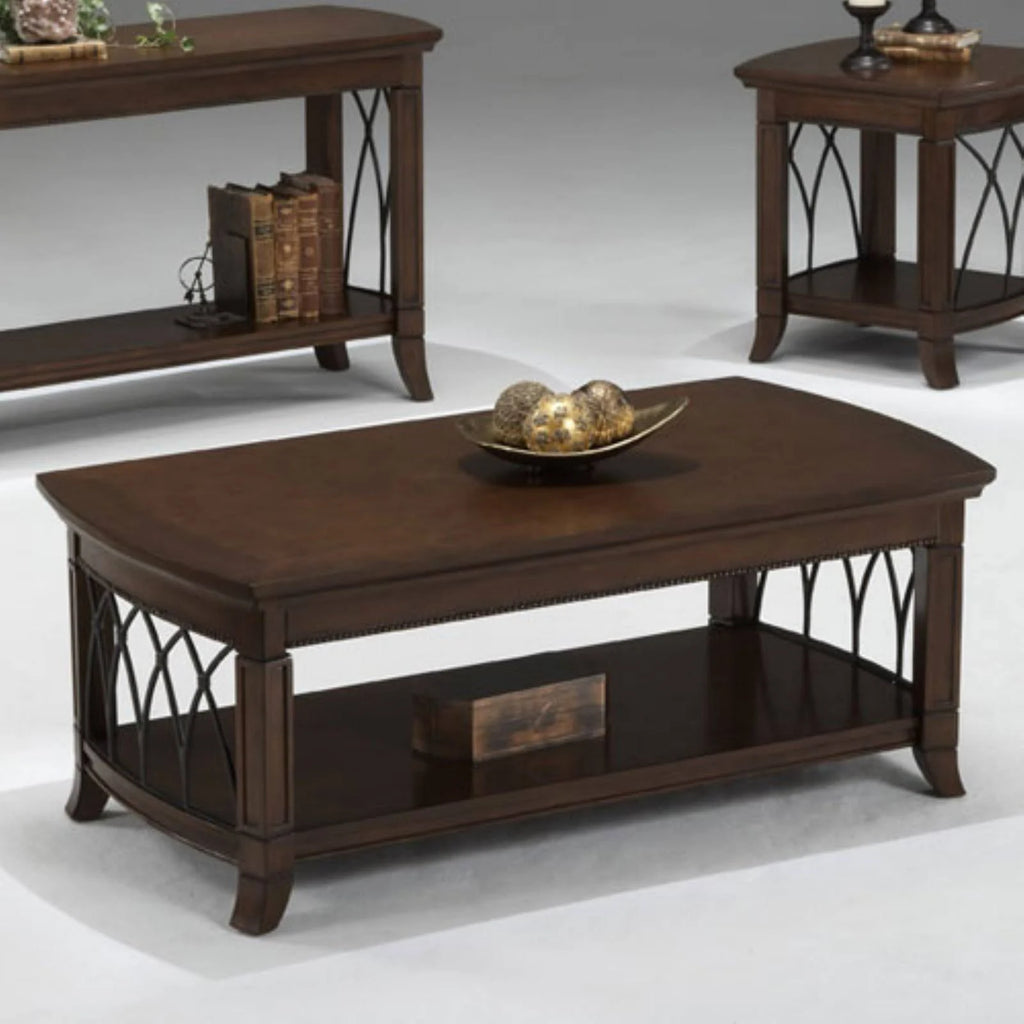 Cherry Metal Cocktail Table Q166305