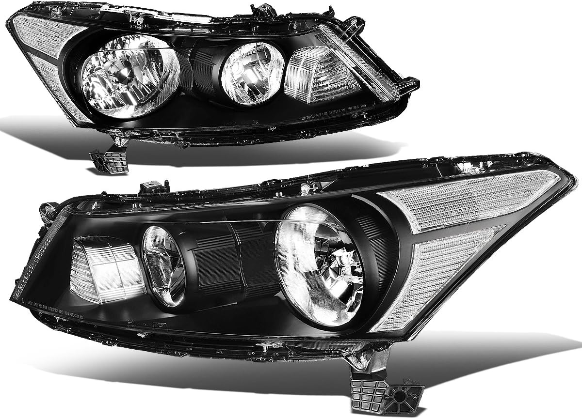 Black Housing Clear Lens Headlights Assembly P80654
