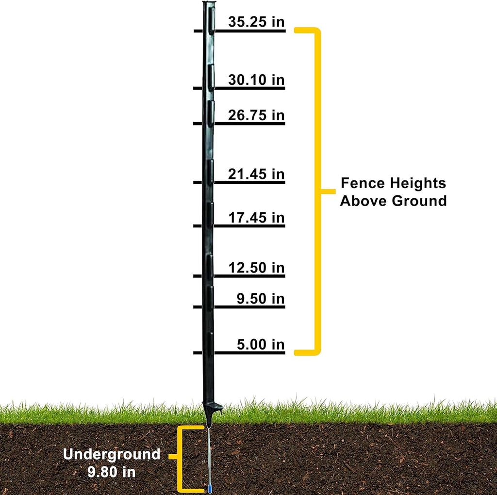 4' Step-In Fence Post, 50 Pack M850405