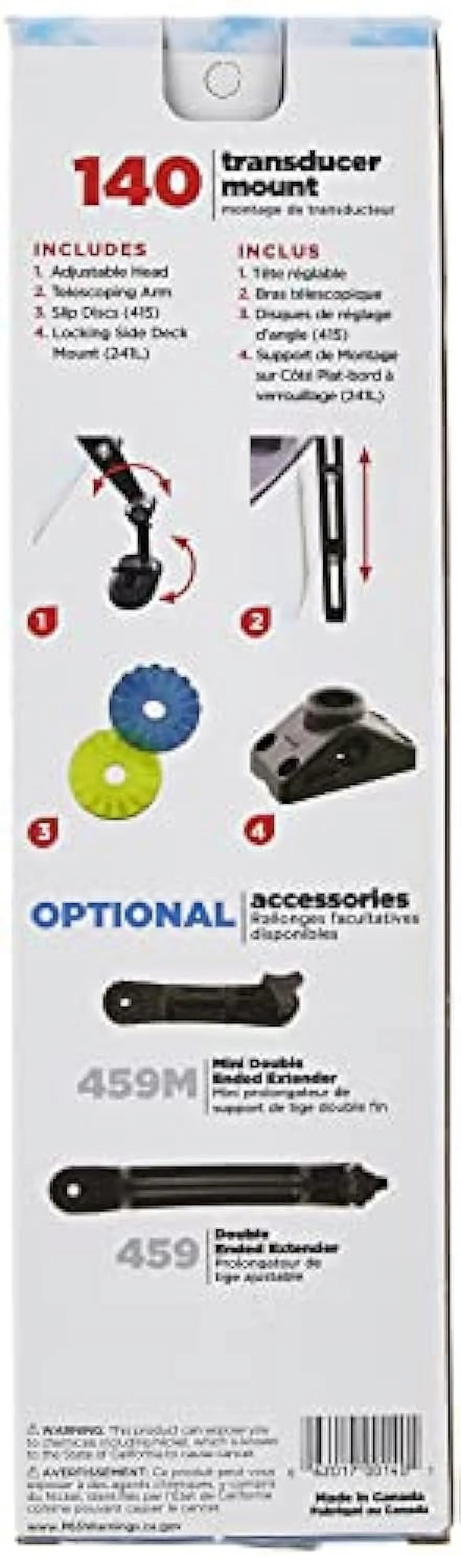 Kayak/SUP Transducer Mounting Arm with Slip Disks L4980