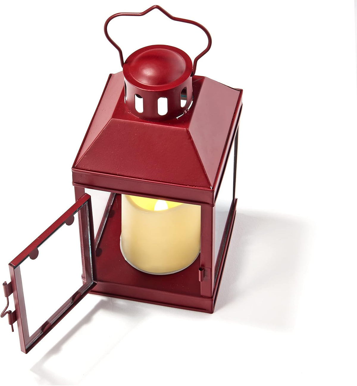 9 Inch Decorative Outdoor Lantern with LED Flameless Candle R501764