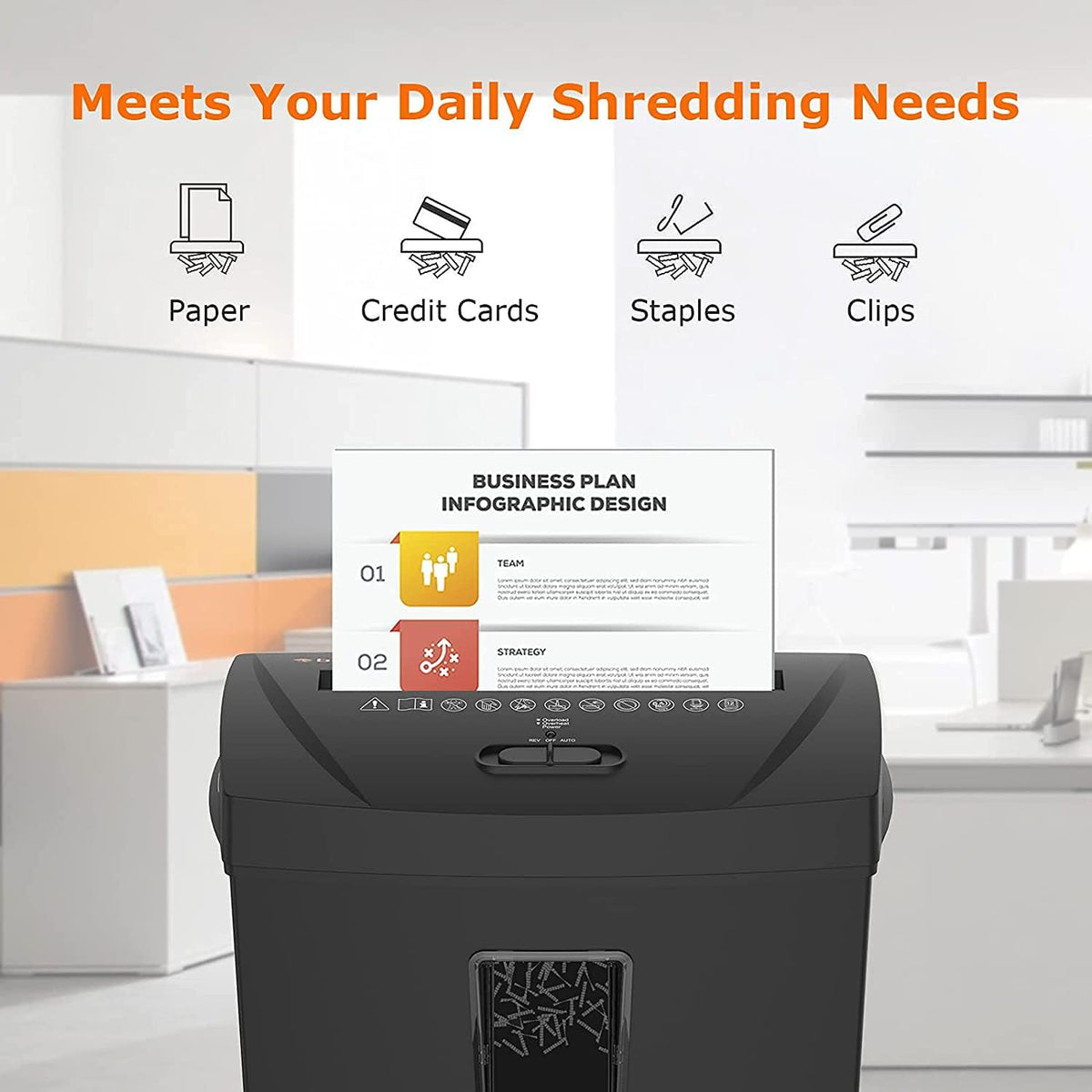 12 Sheet Crosscut Paper Shredder V9674
