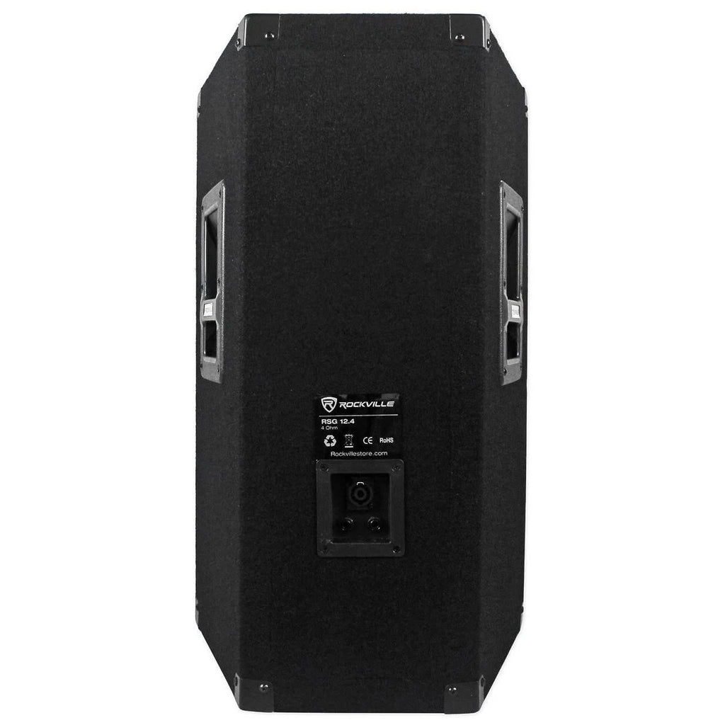 12 3-Way 1000W 4-Ohm Passive DJ Speakers with Stands, Cables, Bag R701