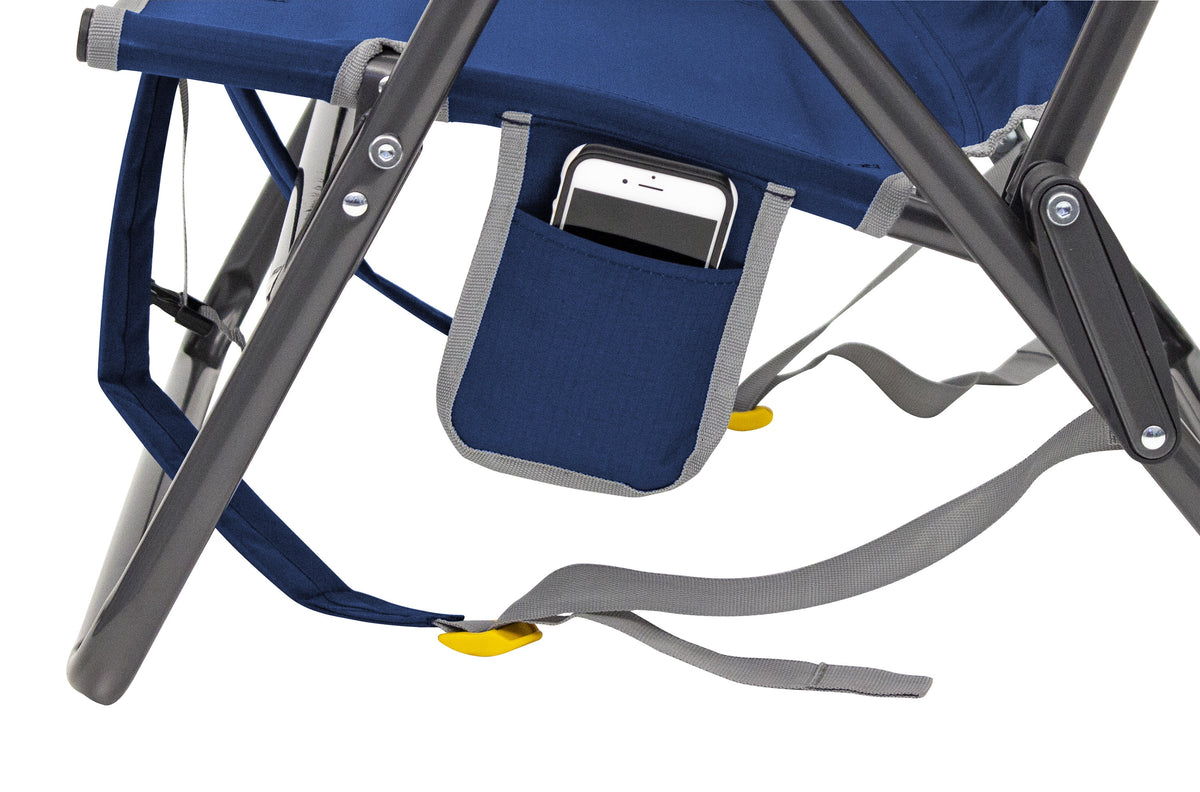 Blue Reclining Canopy Camping Chair Q429