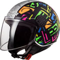 Black/Neon-Yellow Jet Helmet D9509