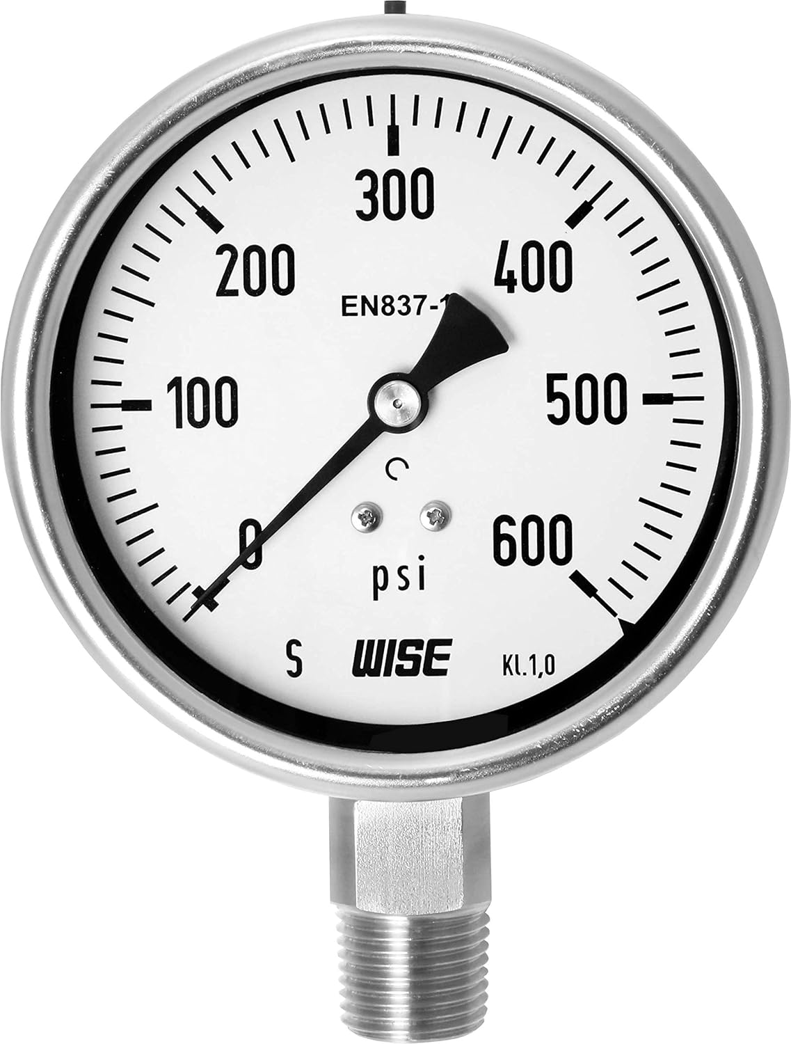 100mm Dial 0~400psi Stainless Steel Pressure Gauge Pack of 2 X239