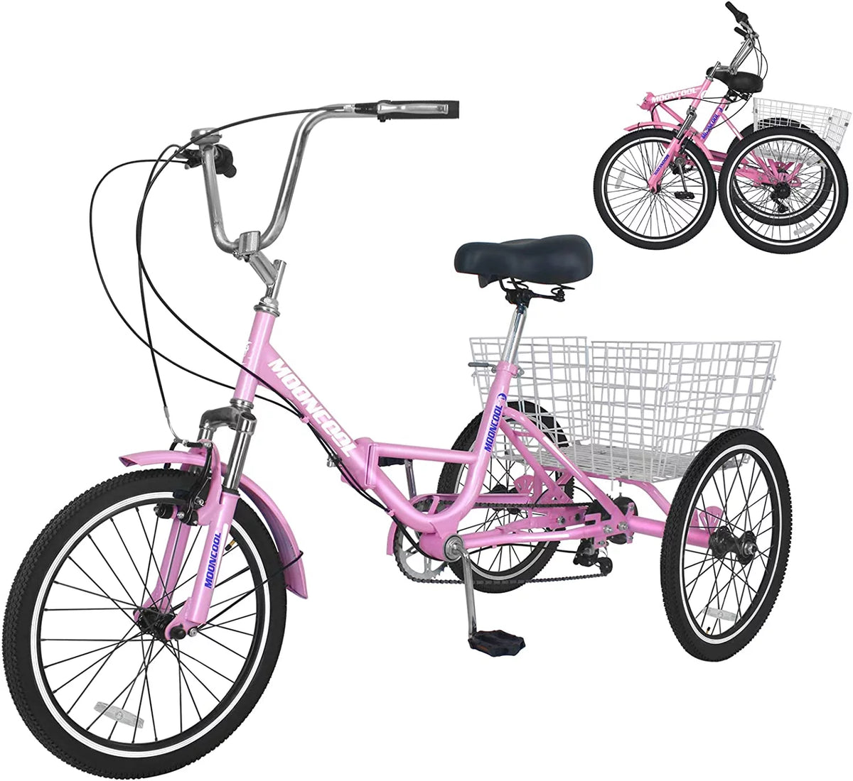7 Speed Adult Tricycle with Cargo Basket Q1094