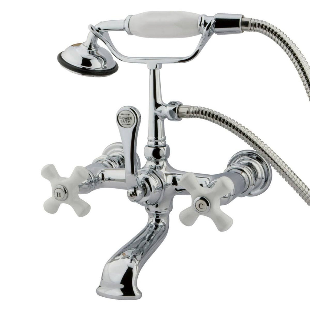 Vintage Wall Mount Clawfoot Tub Filler with Hand Shower L8076