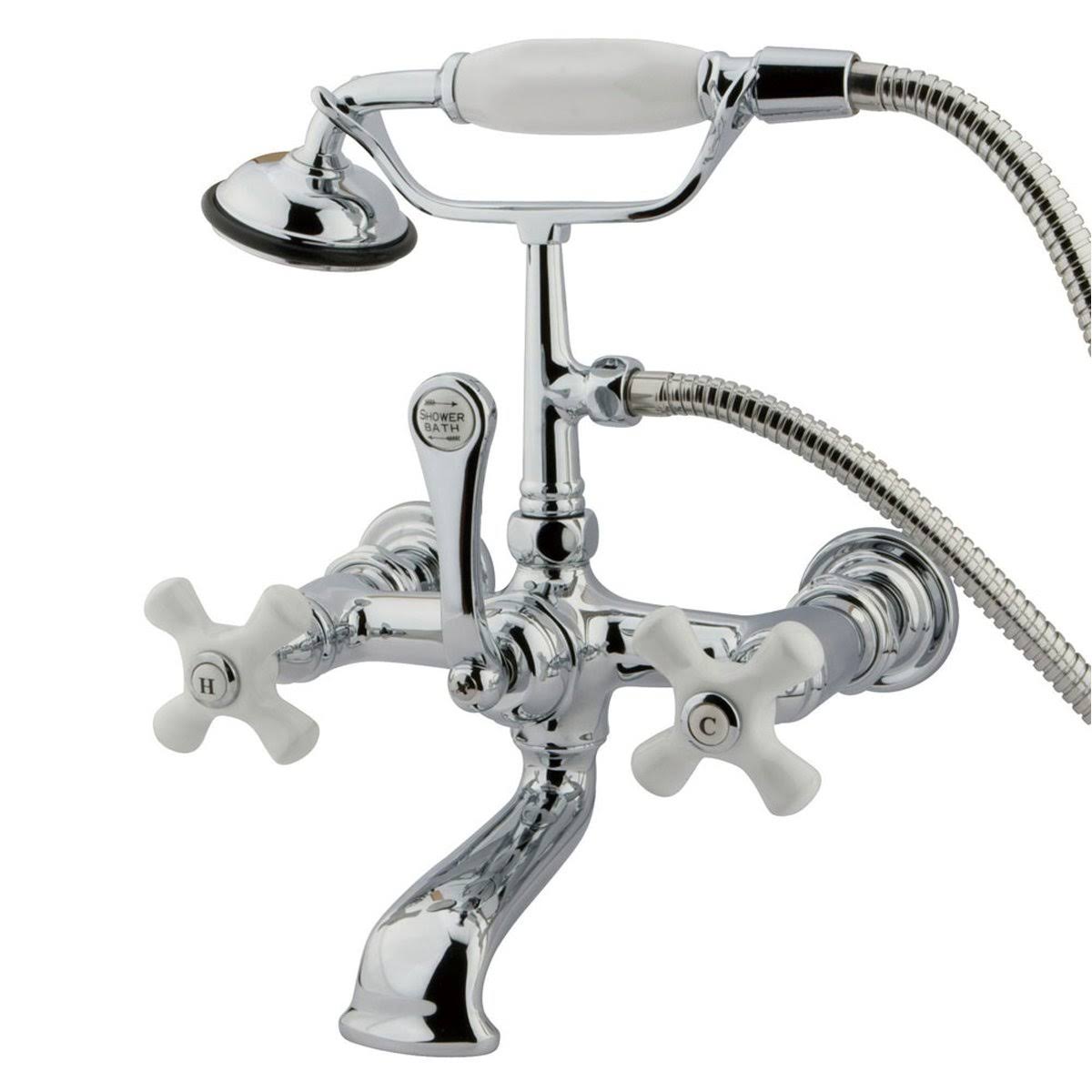 Vintage Wall Mount Clawfoot Tub Filler with Hand Shower L8076