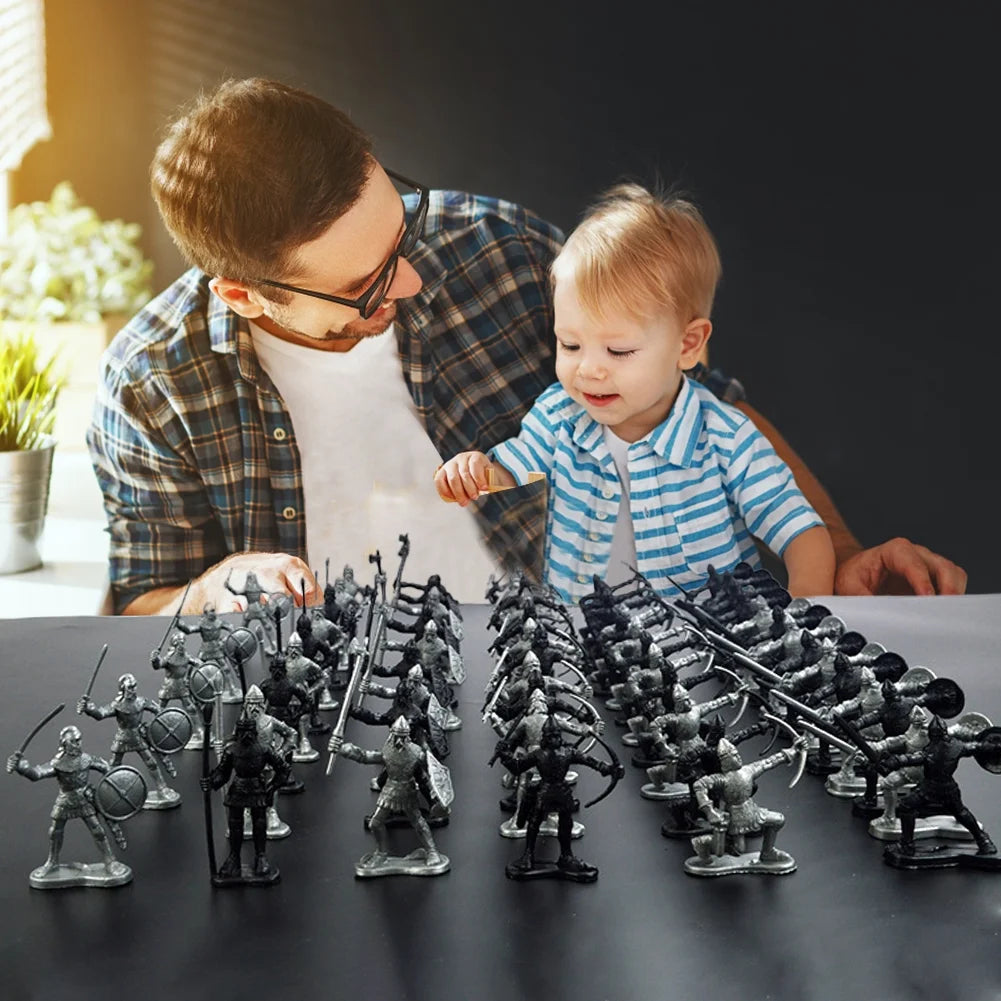 28 Pcs Medieval Toy Soldier Figures V333