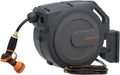 Wall Mounted Retractable Garden Hose Reel with 9 Pattern Hose Nozzle B68624