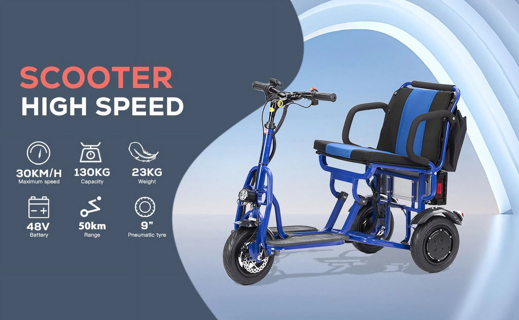 Blue Folding Mobility Scooters N179435