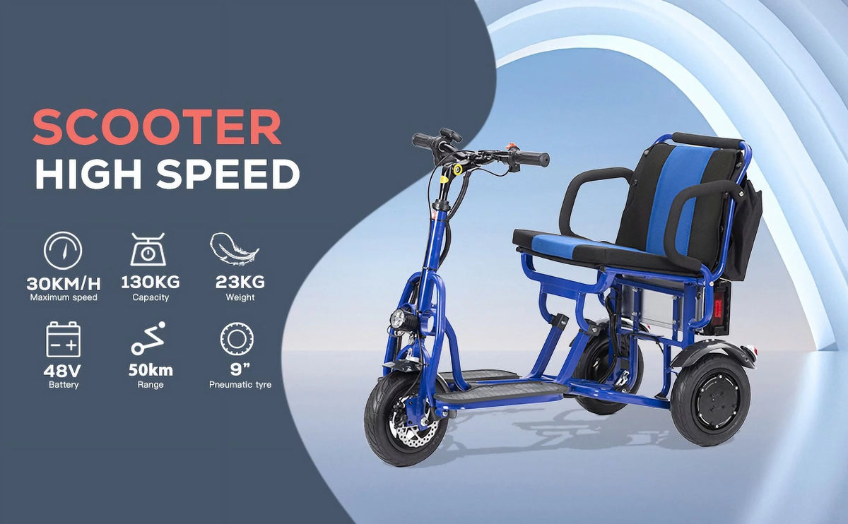 Blue Folding Mobility Scooters N179435