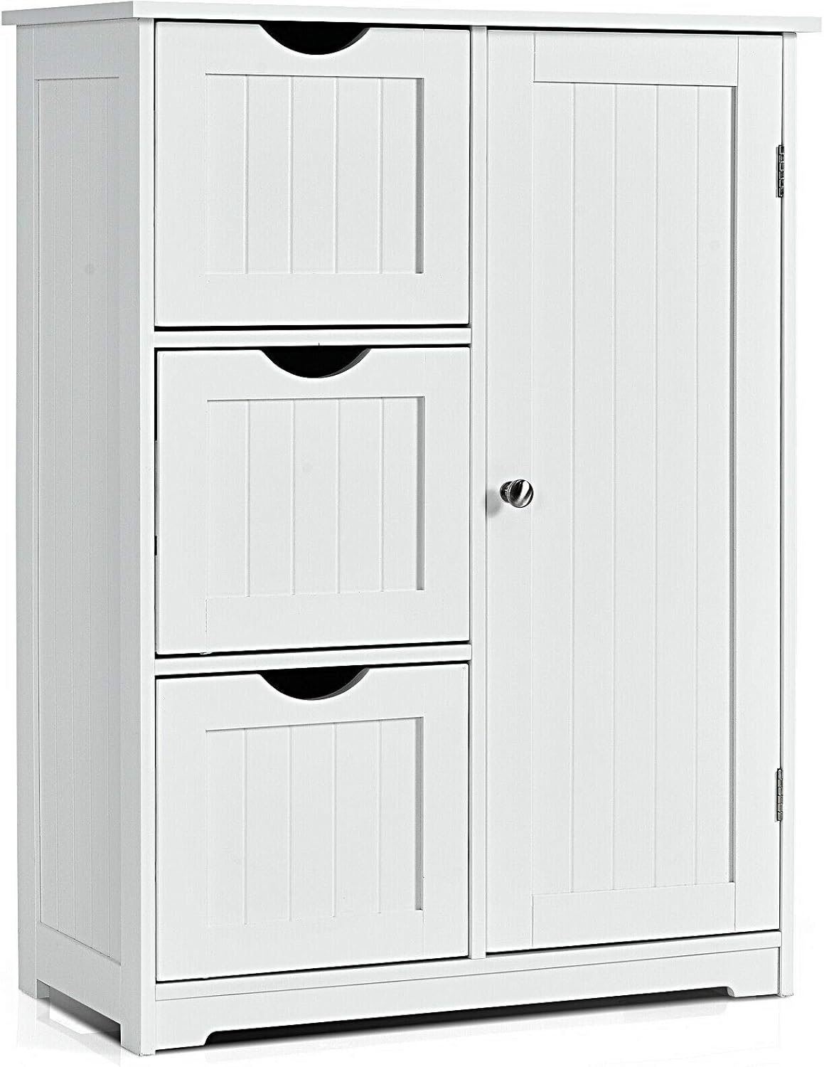 White Freestanding Bathroom Cabinet with 3 Drawer F41214