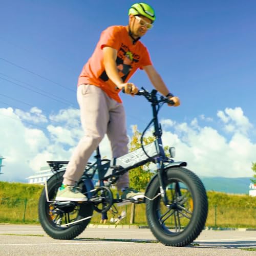 Foldable 20" x 3.0 Fat Tire Electric Bike with 52V 13AH Removable Battery Q232071