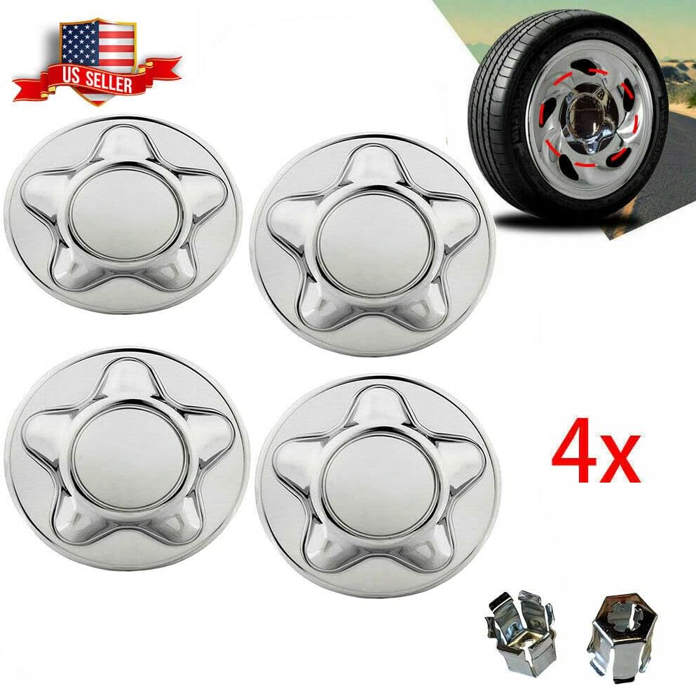 4 Packs Chrome Center Caps with 5-Lug Steel Wheel T84181