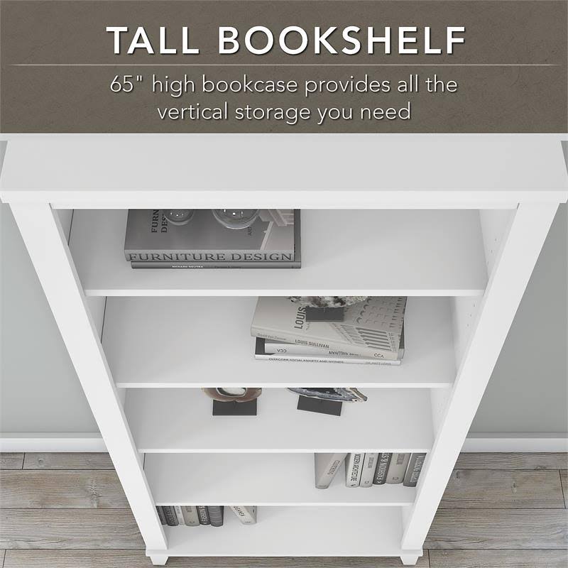 White 5 Shelf Bookcase O26427