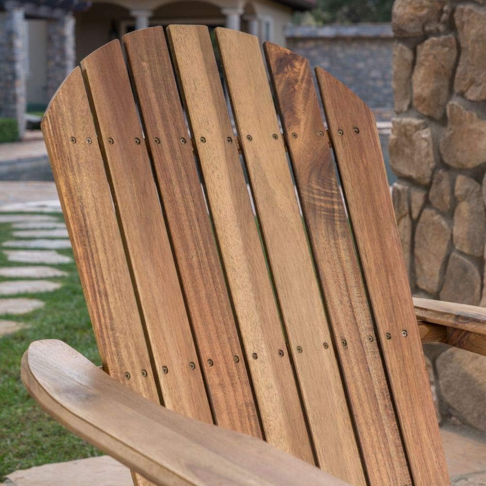 Natural Stained Acacia Wood Adirondack Rocking Chair H968