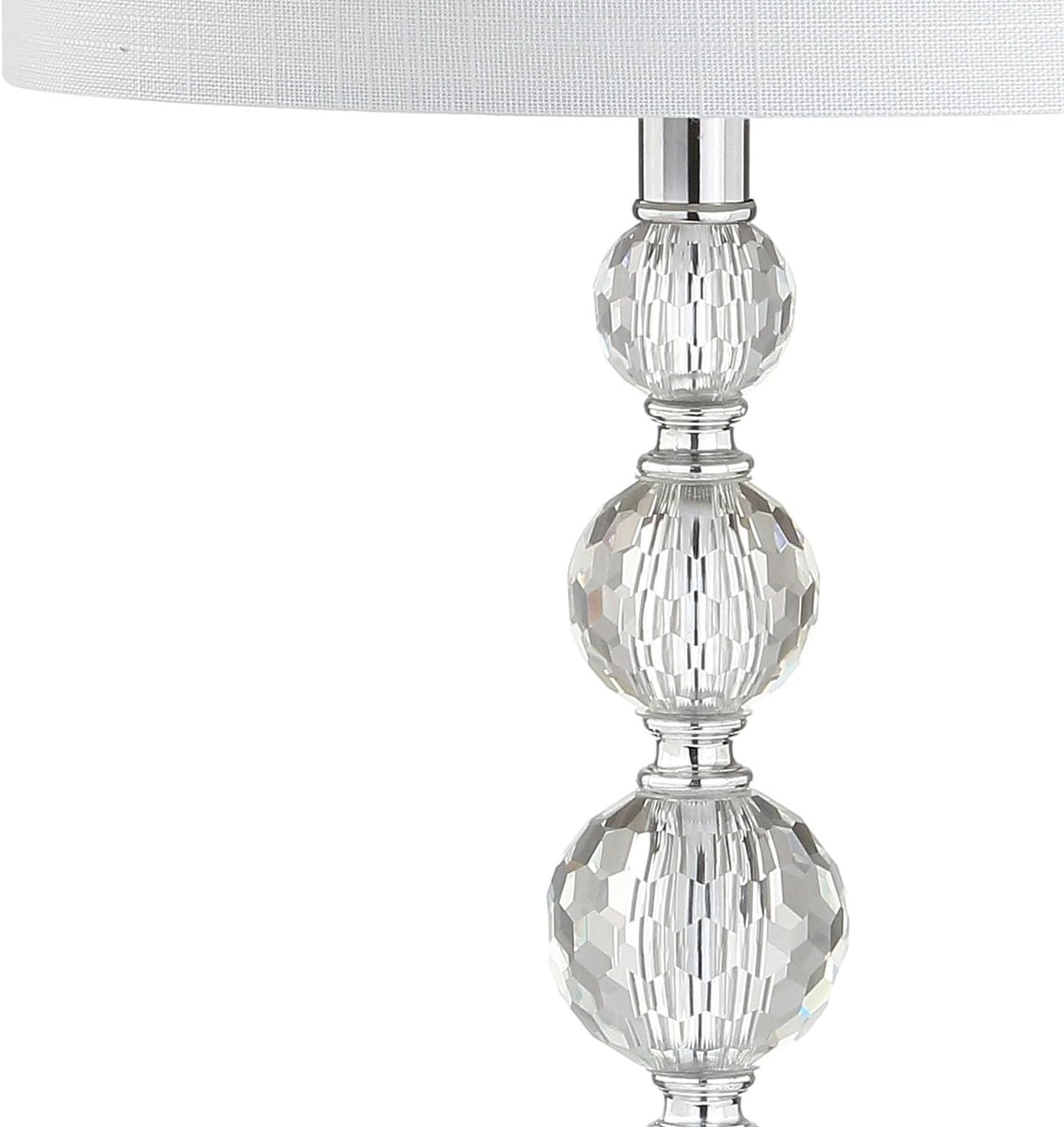 Crystal LED Table Lamp, Clear/Chrome, Set of 2 S5655