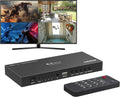 HDMI Multiviewer Switch 4x1, Quad Multi-Viewer Seamless Switcher 4 in 1 Out with Loop, Audio Extractor to Stereo, 1080p, 5 Viewing Modes L370212