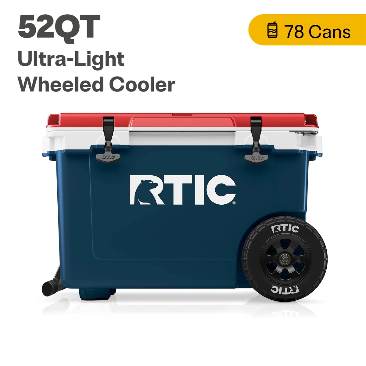 52 QT Wheeled Hard-Sided Ice Chest Cooler D171