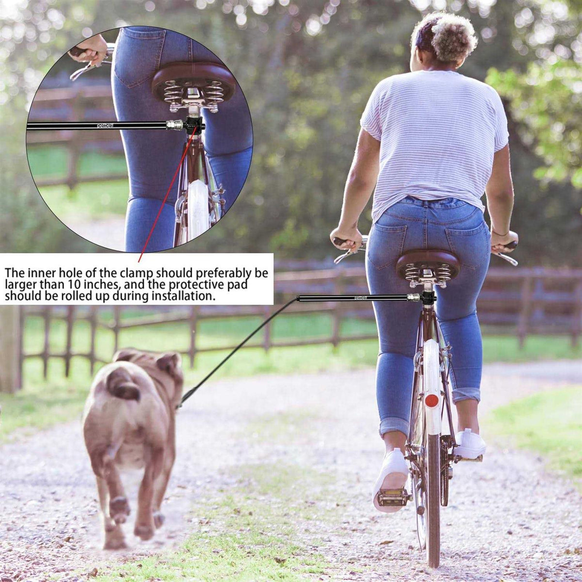 Dog Bike Leash with Quick Connect Mechanism P145