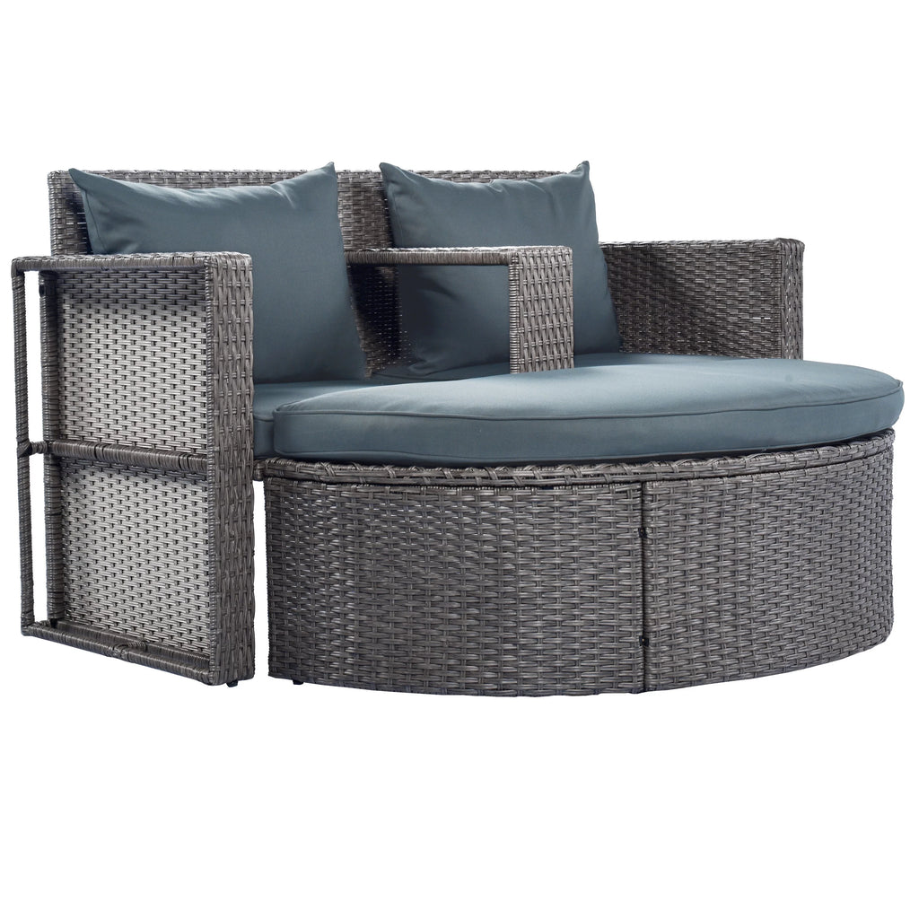 4 Pcs All-Weather PE Rattan Wicker Sofa Set with Coffee Table N368