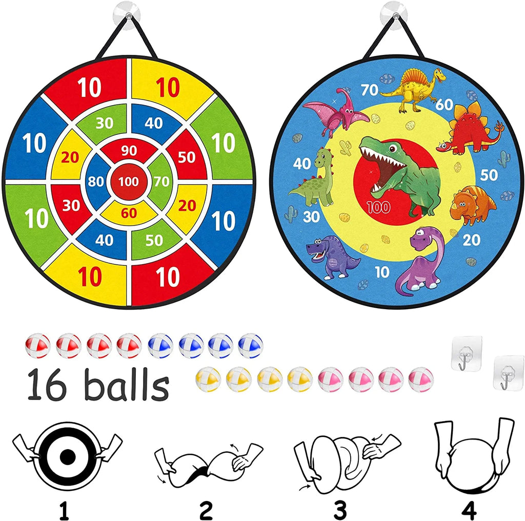 26" Double Sided Dart Board with 16 Sticky Balls W964400
