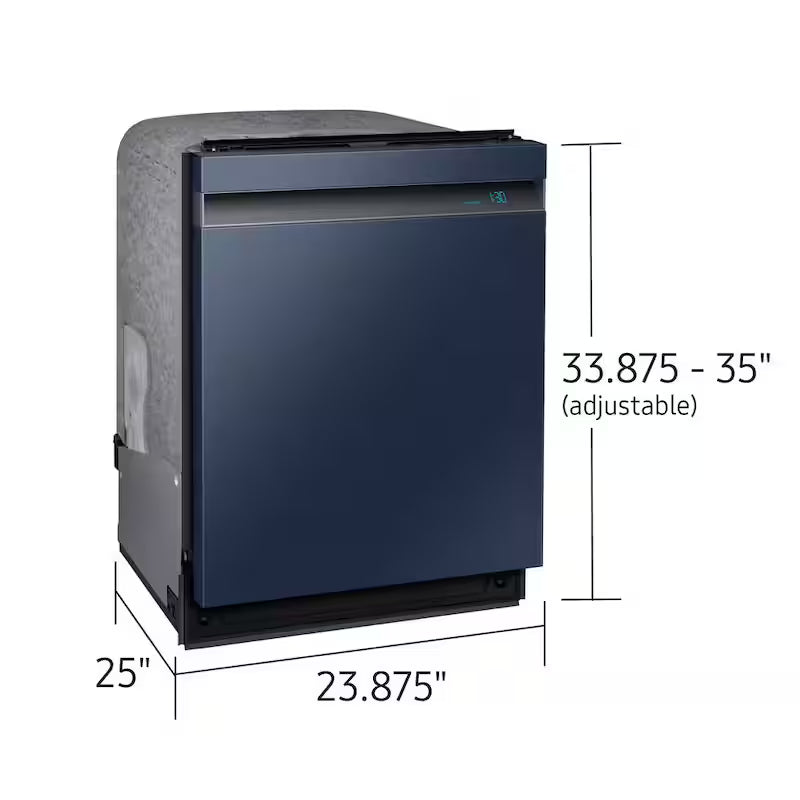 24 in. Navy Steel Smart Built-in Tall Tub Dishwasher with Stainless Steel Tub F4910