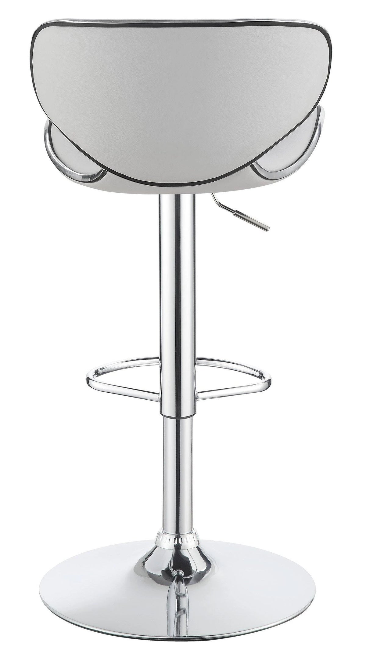 White Adjustable Bar Stool Set of 2 O206