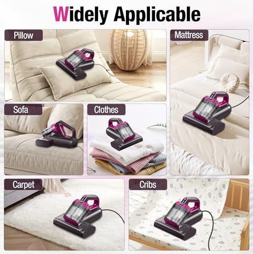 Black 17Kpa 650W Corded Mattress Vacuum Cleaner Q414
