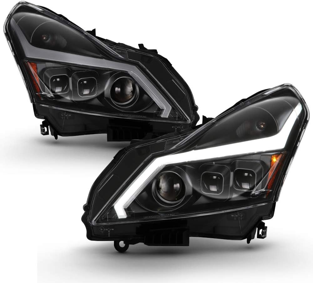 Black Headlights with LED Switchback DRL Z9434
