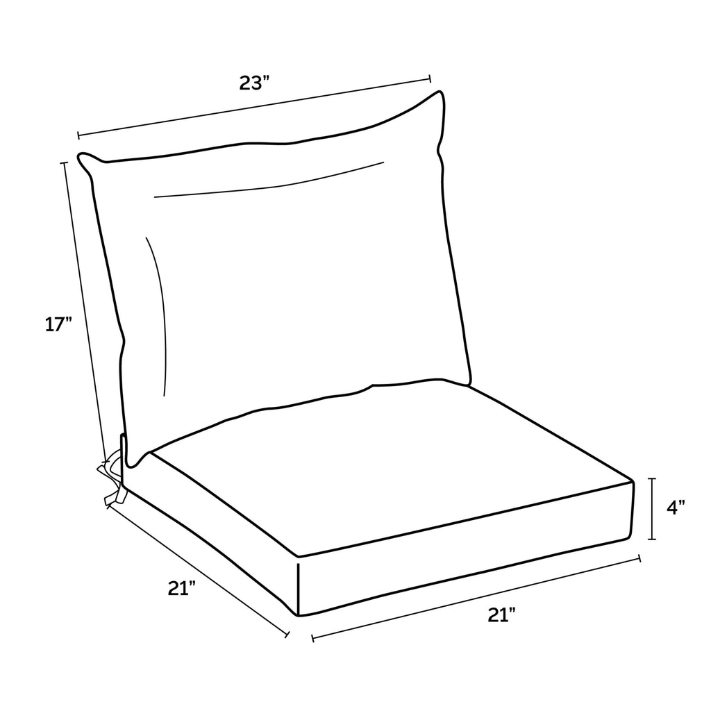Outdoor Cushion Set 21 x 21 T48858