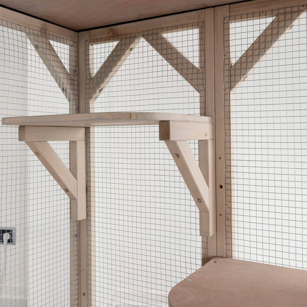 Wooden Cattery Grey L96168